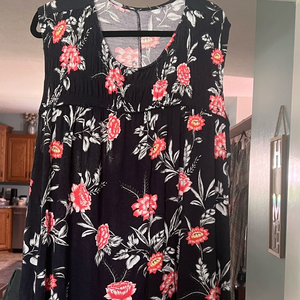Navy Floral Tunic